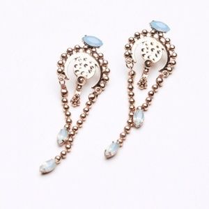 Free people rose gold crystal earrings New